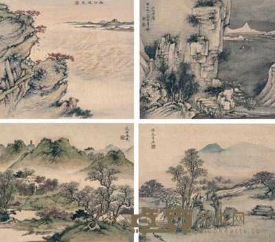 余珪 山水 册页（十二开） 28×32cm×12